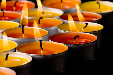 Image showing flaming candles