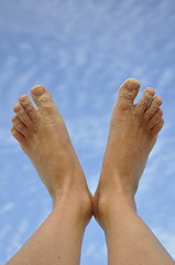 Image showing feet in the sky