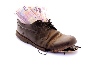 Image showing South African Rand shoe