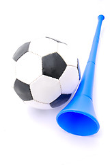 Image showing Football and Vuvuzela