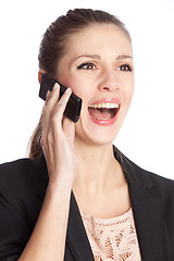 Image showing woman talking on a mobile phone