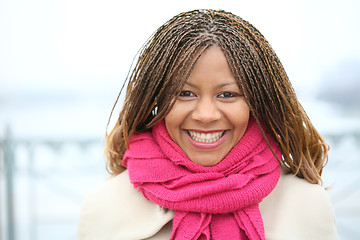 Image showing young woman is smiling