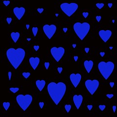 Image showing Blue hearts background