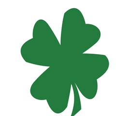 Image showing 4 Leaf clover on white