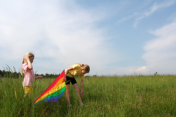 Image showing Flying kite