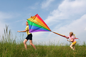 Image showing Flying kite