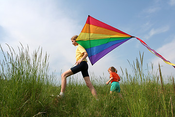 Image showing Flying kite