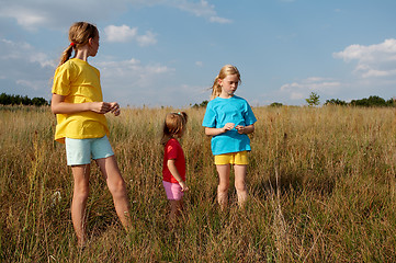Image showing Children on a meadow
