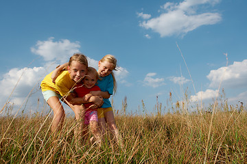 Image showing Children on a meadow