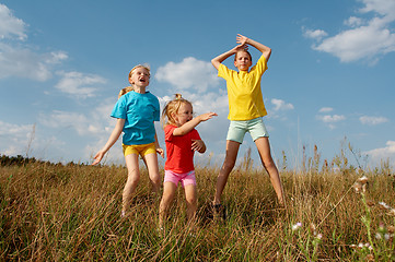 Image showing Children on a meadow