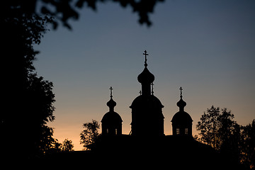 Image showing church at sunset night