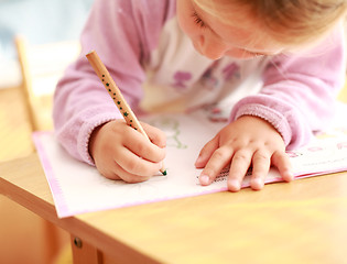 Image showing Making homework