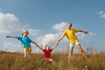 Image showing Children on a meadow