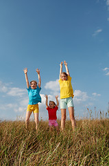 Image showing Children on a meadow