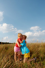 Image showing Children on a meadow