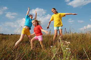 Image showing Children on a meadow