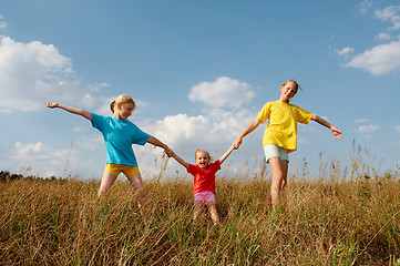 Image showing Children on a meadow