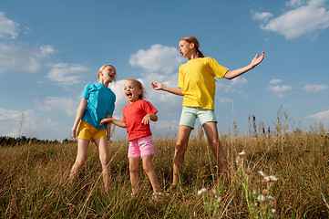 Image showing Children on a meadow