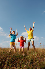 Image showing Children on a meadow