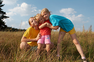 Image showing Children on a meadow