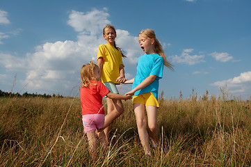 Image showing Children on a meadow