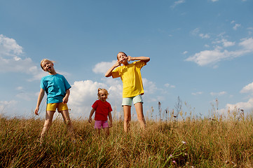 Image showing Children on a meadow