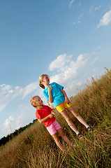 Image showing Children on a meadow