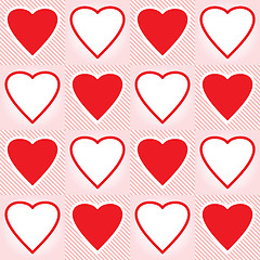 Image showing Valentine's day abstract seamless background