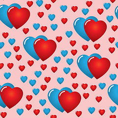 Image showing Valentine's day abstract seamless background