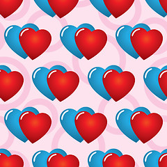 Image showing Valentine's day abstract seamless background