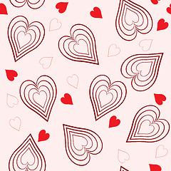 Image showing Valentine's day abstract seamless background