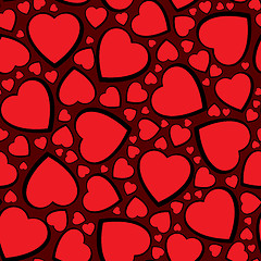 Image showing Valentine's day abstract seamless background