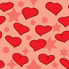 Image showing Valentine's day abstract seamless background