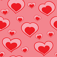 Image showing Valentine's day abstract seamless background