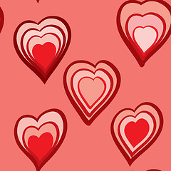 Image showing Valentine's day abstract seamless background