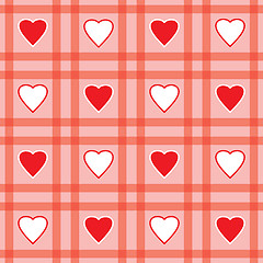 Image showing Valentine's day abstract seamless background