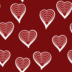 Image showing Valentine's day abstract seamless background