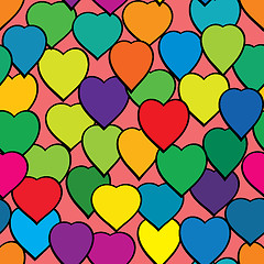 Image showing Valentine's day abstract seamless background