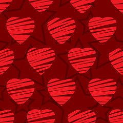 Image showing Valentine's day abstract seamless background