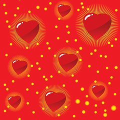 Image showing Valentine's day abstract seamless background