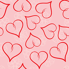 Image showing Valentine's day abstract seamless background