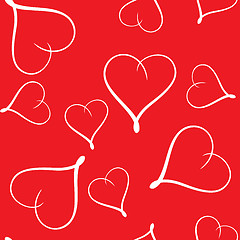 Image showing Valentine's day abstract seamless background with hearts