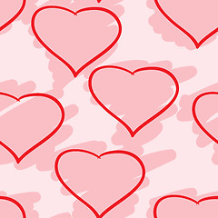 Image showing Valentine's day abstract seamless background