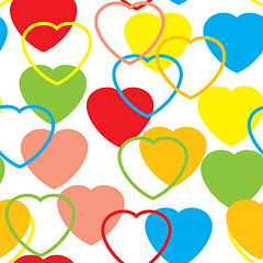 Image showing Valentine's day abstract seamless background