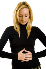 Image showing Woman with stomach issues