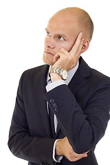 Image showing Worried businessman thinking
