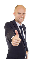 Image showing  businessman giving you a thumbs up sign