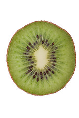 Image showing Macro shot of a kiwi isolated on white