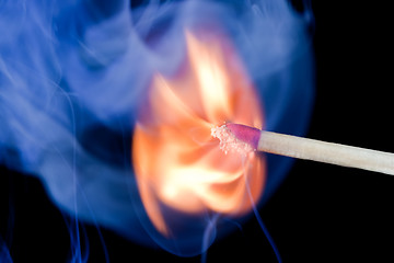 Image showing Burning match