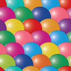 Image showing Abstract bubbles multicolor background. Seamless.